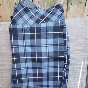 TORRID Gray Plaid Slim Fit Pixie 2X short Pant